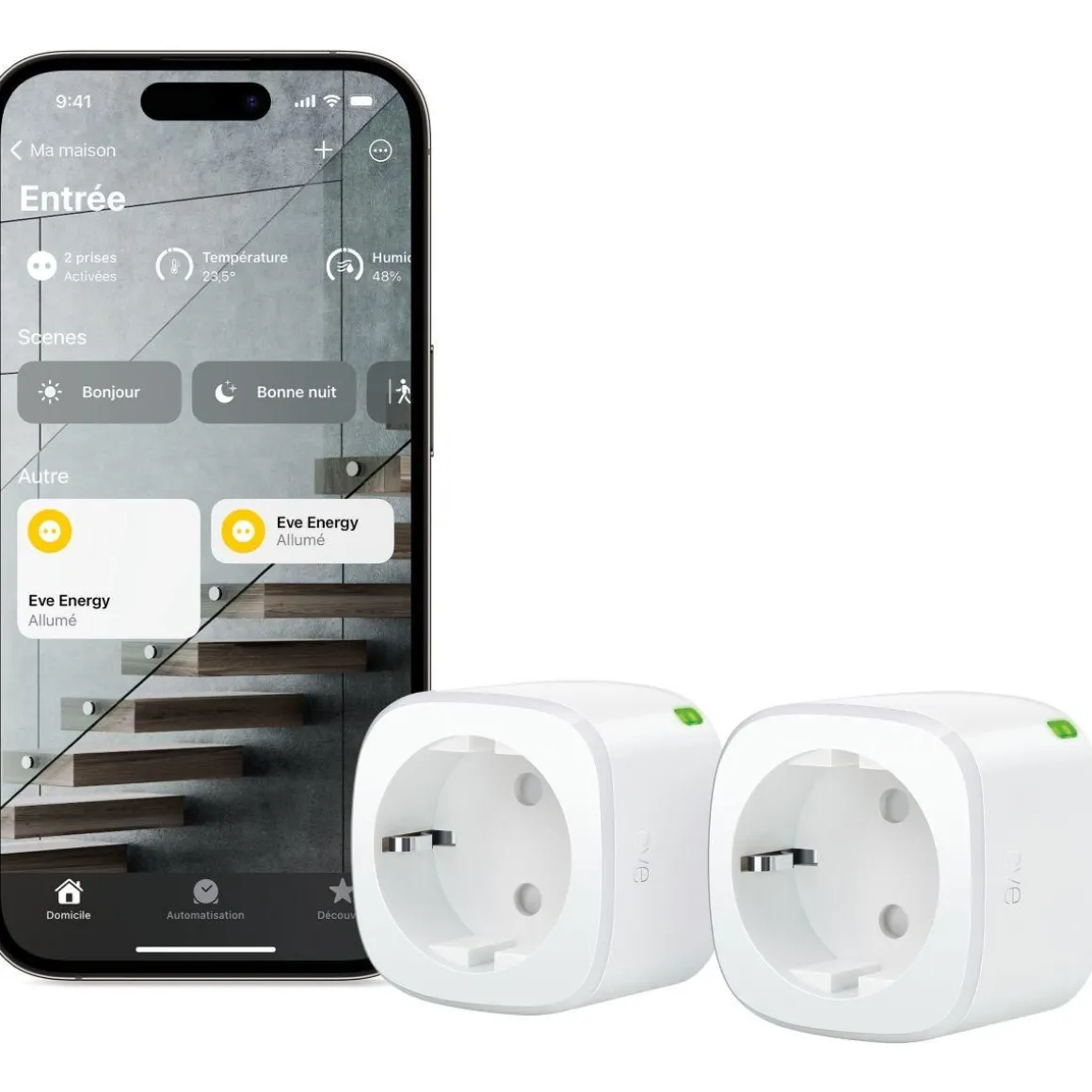 Prise connectée Energy (Matter)- Lot de 2