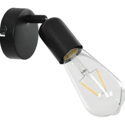 Projecteur 2 pcs avec ampoules a filament 2W Noir E27