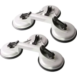 ProPlus Appareils de levage a vide avec 3 ventouses 2 pcs Aluminium