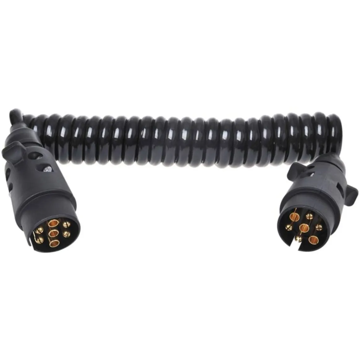 ProPlus Cable spirale 3 m avec 2 fiches a 7 broches