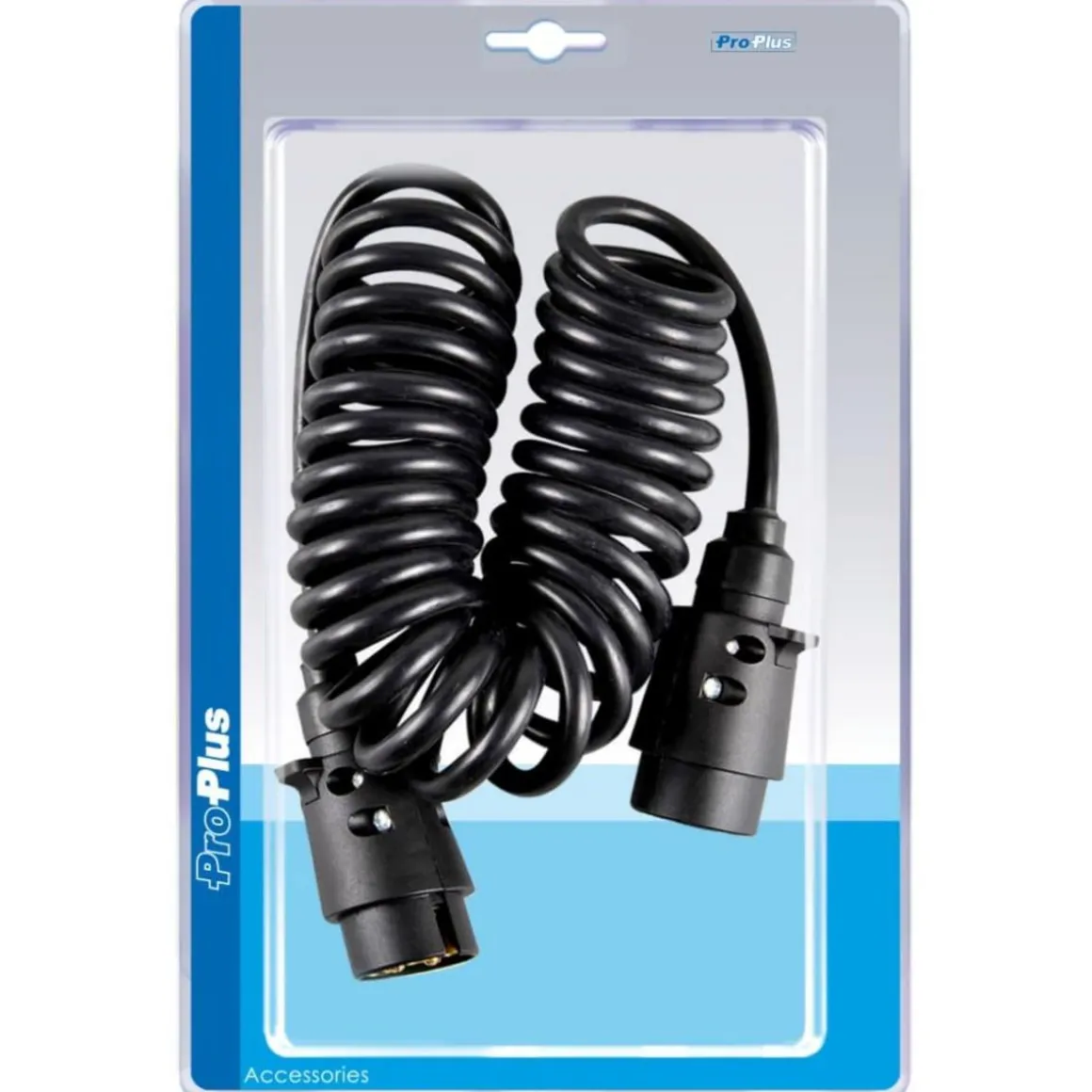 ProPlus Cable spirale 3 m avec 2 fiches a 7 broches