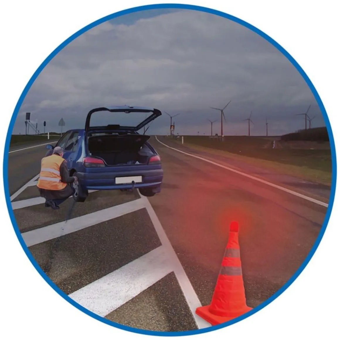 ProPlus Cones de signalisation de securite repliables 2 pcs avec LED