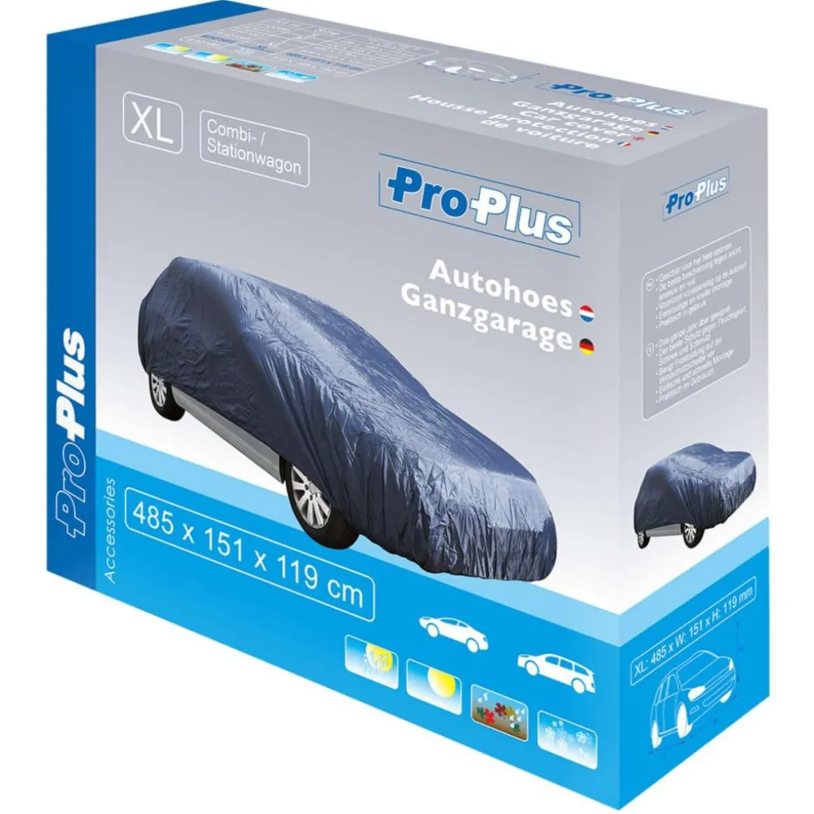 ProPlus Housse VUS/VUM XL 485 x 151 x 119 cm Bleu fonce