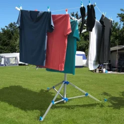 ProPlus Sechoir a linge rotatif avec pied Gris Metal