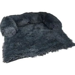 Protège Canapé & Traversin Fluffy 120cm Anthracite