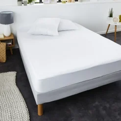 Protège matelas bouclette éponge coton imperméable et absorbant - Forme drap housse QUALITE PLUS