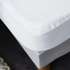 Protège matelas bouclette éponge coton imperméable et absorbant - Forme drap housse QUALITE PLUS