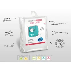 Protège matelas coton absorbant lavable à 90°c - Forme drap housse QUALITE PLUS