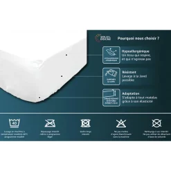 Protège matelas en coton MOLLETON, par Soleil d'ocre