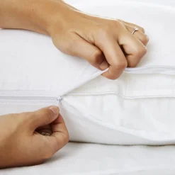 Protège oreiller coton imperméable anti-acariens QUALITE PLUS