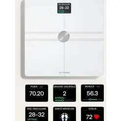 Pèse personne connecté Body Comp Blanc