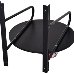 Punching ball poire de vitesse boxe avec support plateau tournant + pompe MDF acier revêtement synthétique rouge noir