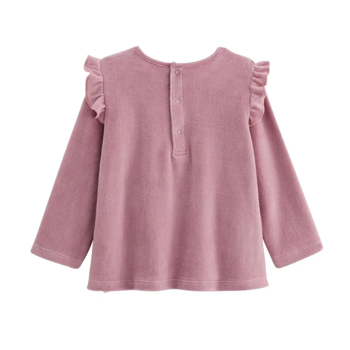 Pyjama bébé 2 pièces en velours rose Louisa