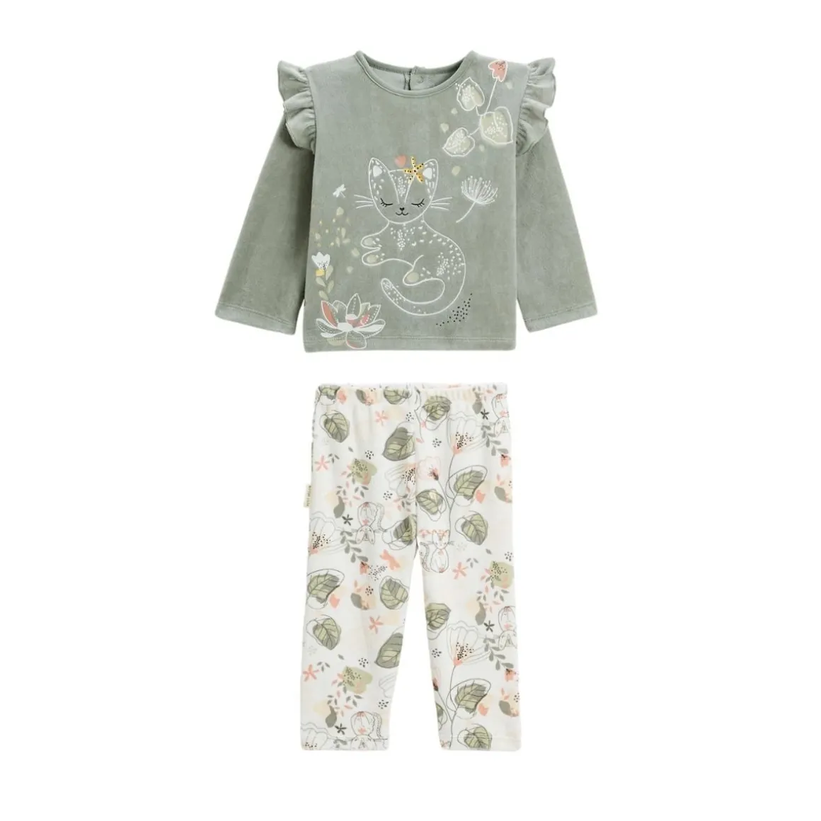 Pyjama bébé 2 pièces en velours Lily