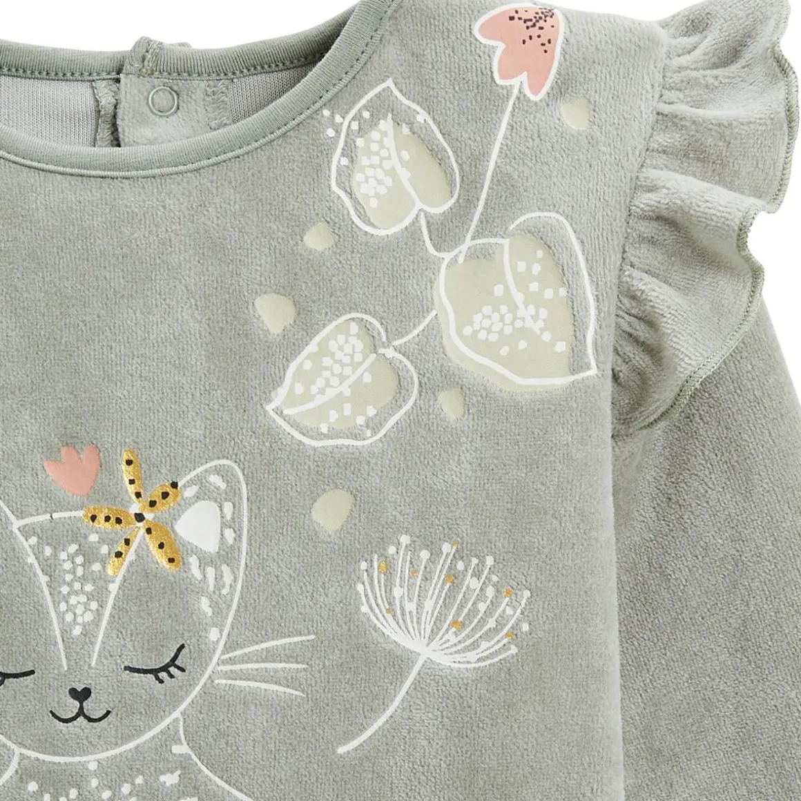 Pyjama bébé 2 pièces en velours Lily
