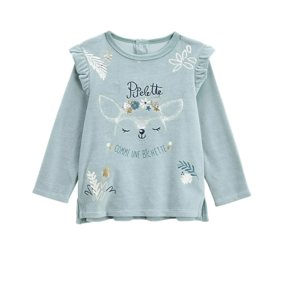 Pyjama bébé 2 pièces en velours Bichette