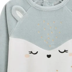 Pyjama bébé 2 pièces en velours avec pieds Alma