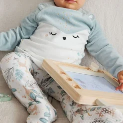 Pyjama bébé 2 pièces en velours avec pieds Alma