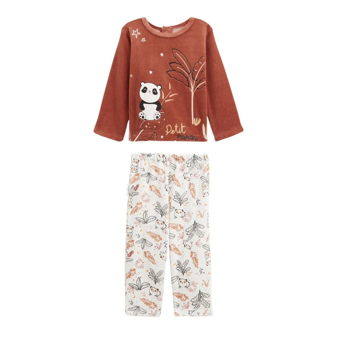 Pyjama bébé 2 pièces en velours Maloueg