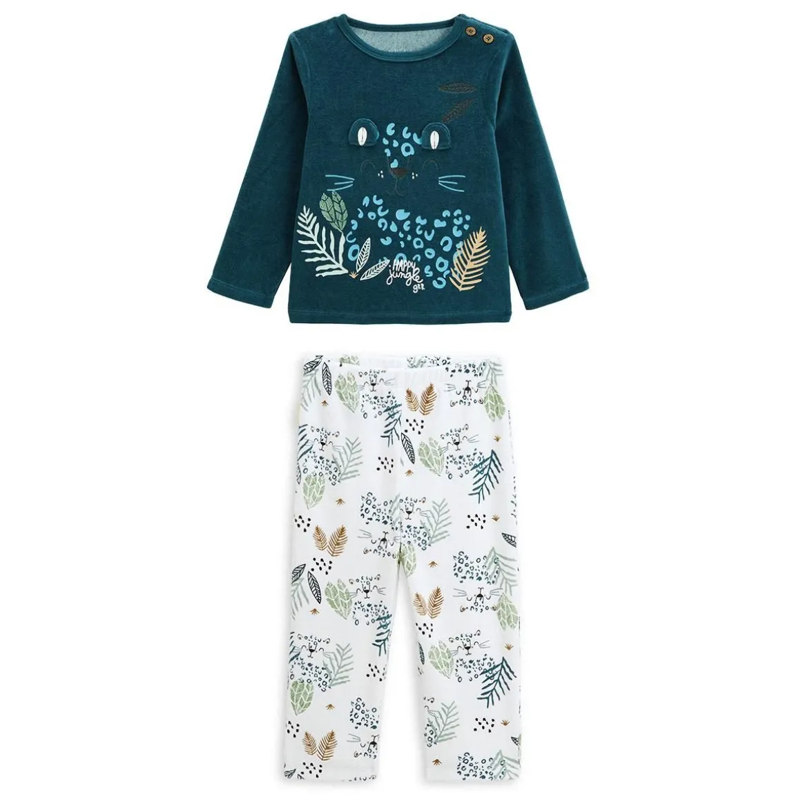 Pyjama bébé 2 pièces en velours Borneo
