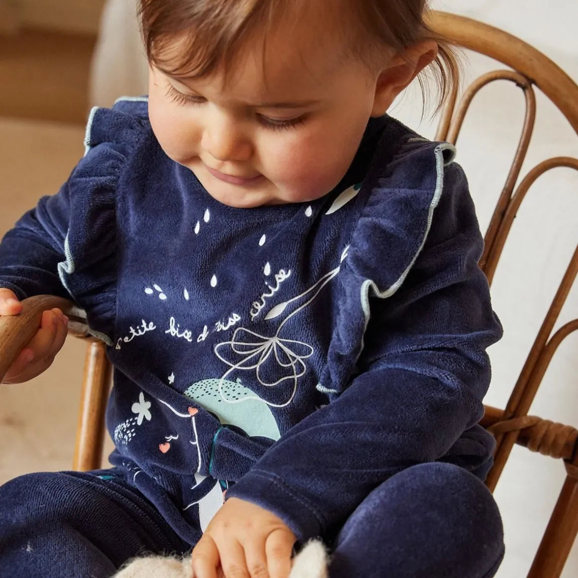 Pyjama bébé en velours Misscerise