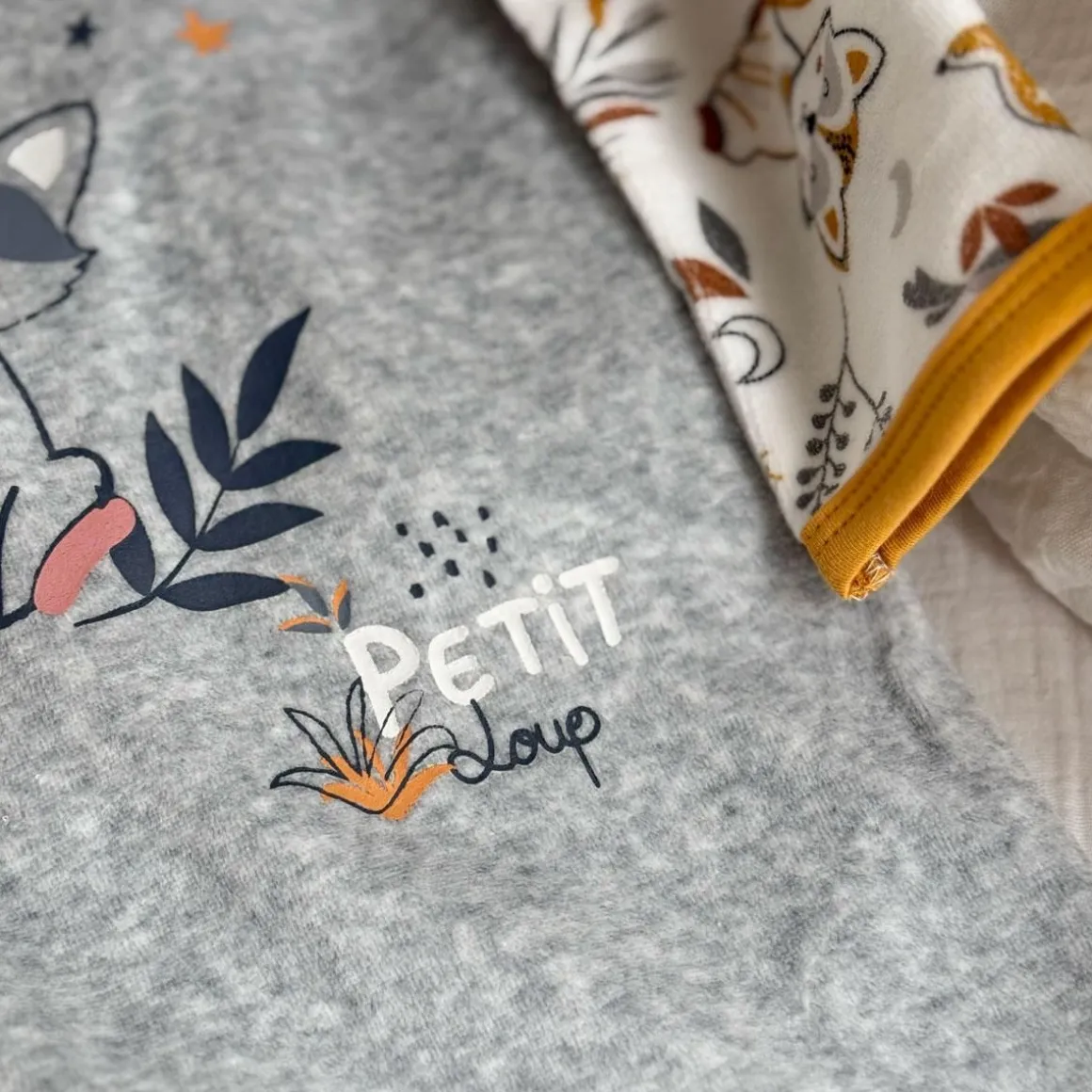 Pyjama bébé en velours Petit Loup