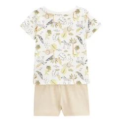 Pyjama enfant manches courtes écru Zagora