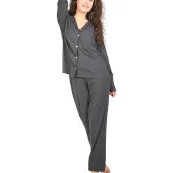 Pyjama uni chambray femme MILA