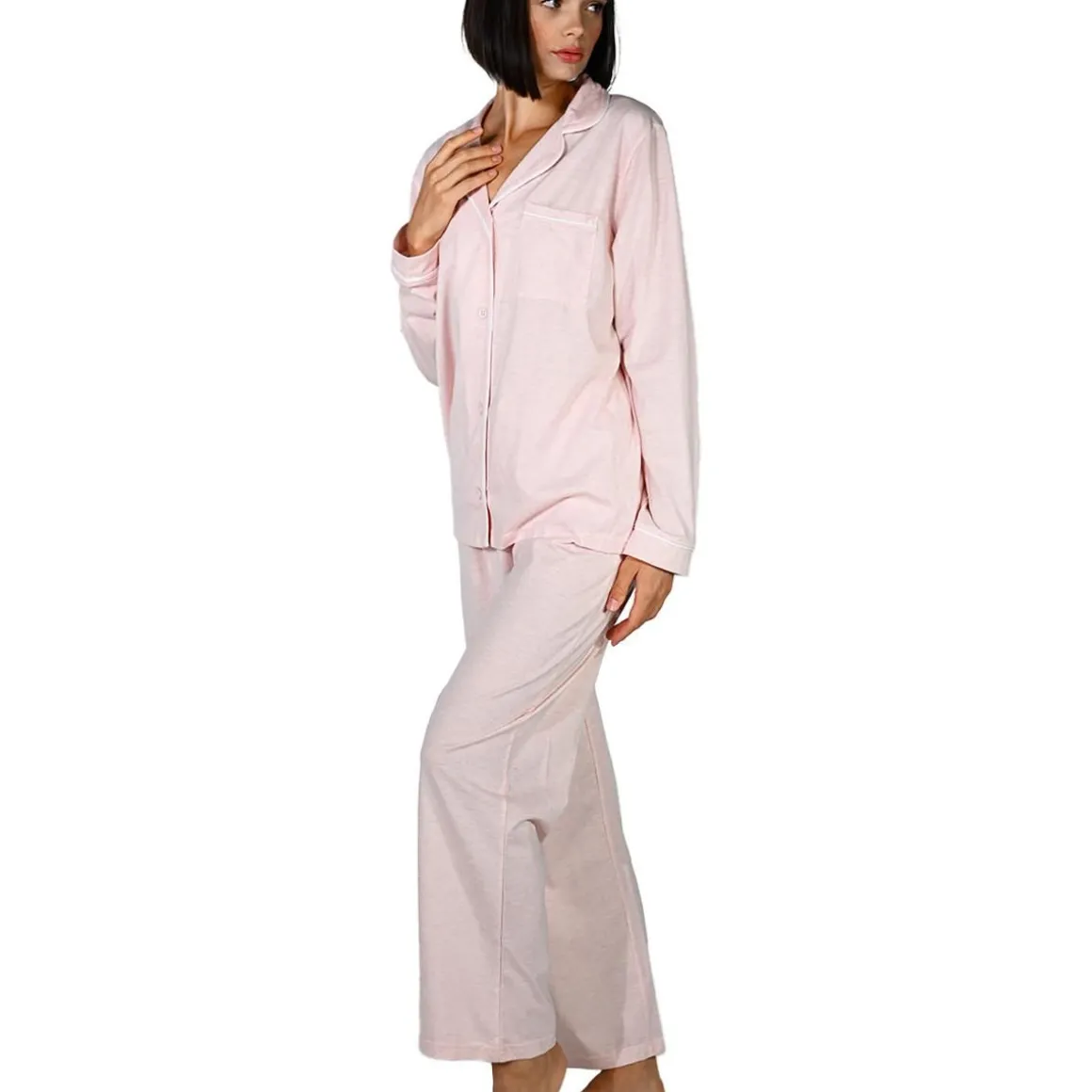 Pyjama uni chambray femme MILA