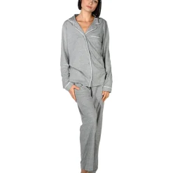 Pyjama uni chambray femme MILA