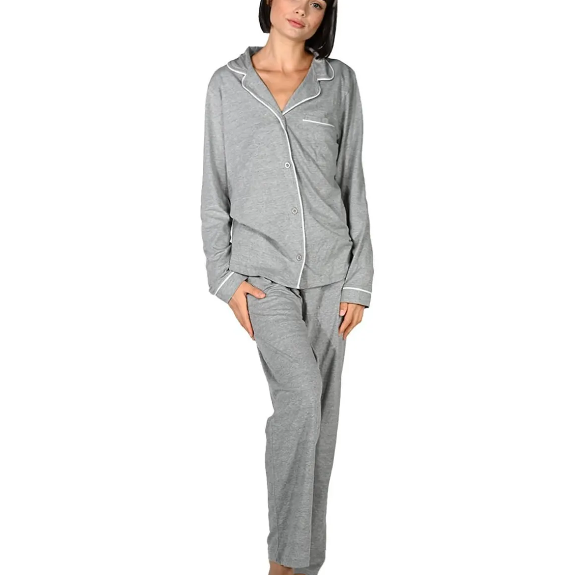 Pyjama uni chambray femme MILA