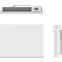 Radiateur électrique à inertie céramique POAS Blanc Céramique 1000W