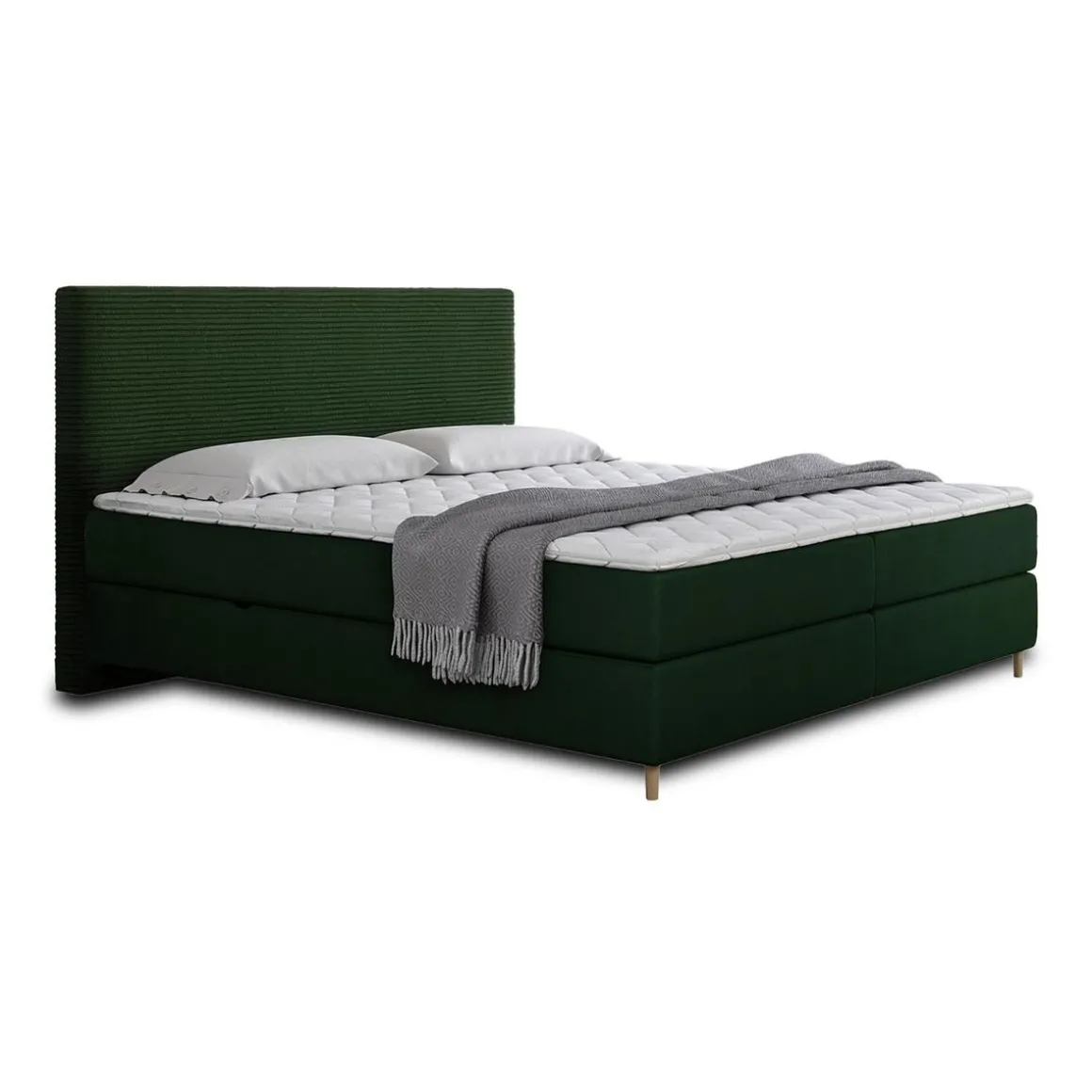 Rafaela - lit boxspring - 160x200 - coffres et surmatelas inclus - en velours