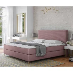 Rafaela - lit boxspring - 160x200 - coffres et surmatelas inclus - en velours