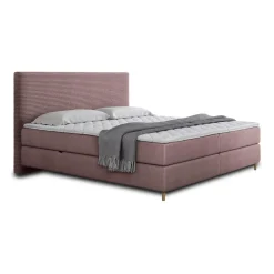 Rafaela - lit boxspring - 160x200 - coffres et surmatelas inclus - en velours