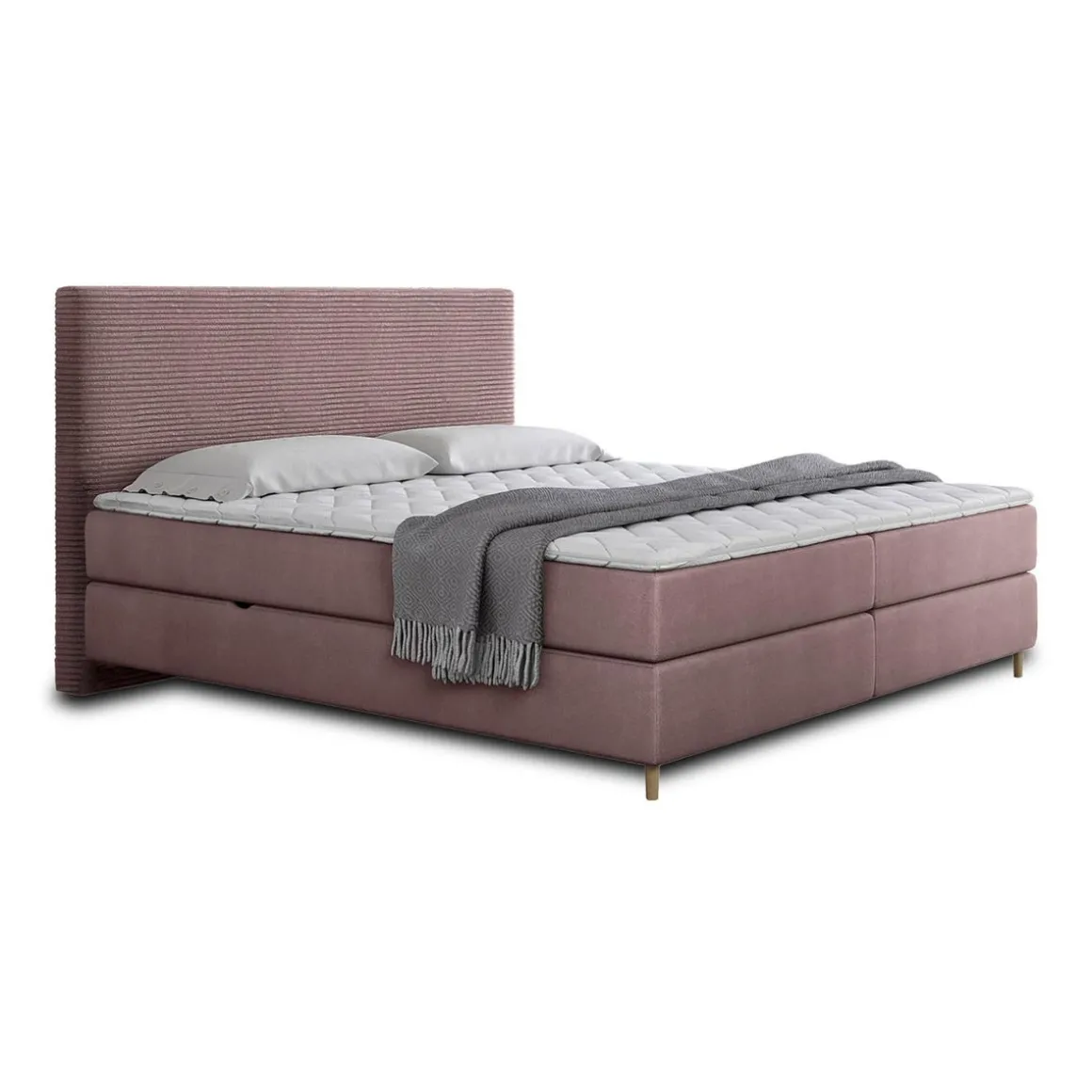 Rafaela - lit boxspring - 160x200 - coffres et surmatelas inclus - en velours
