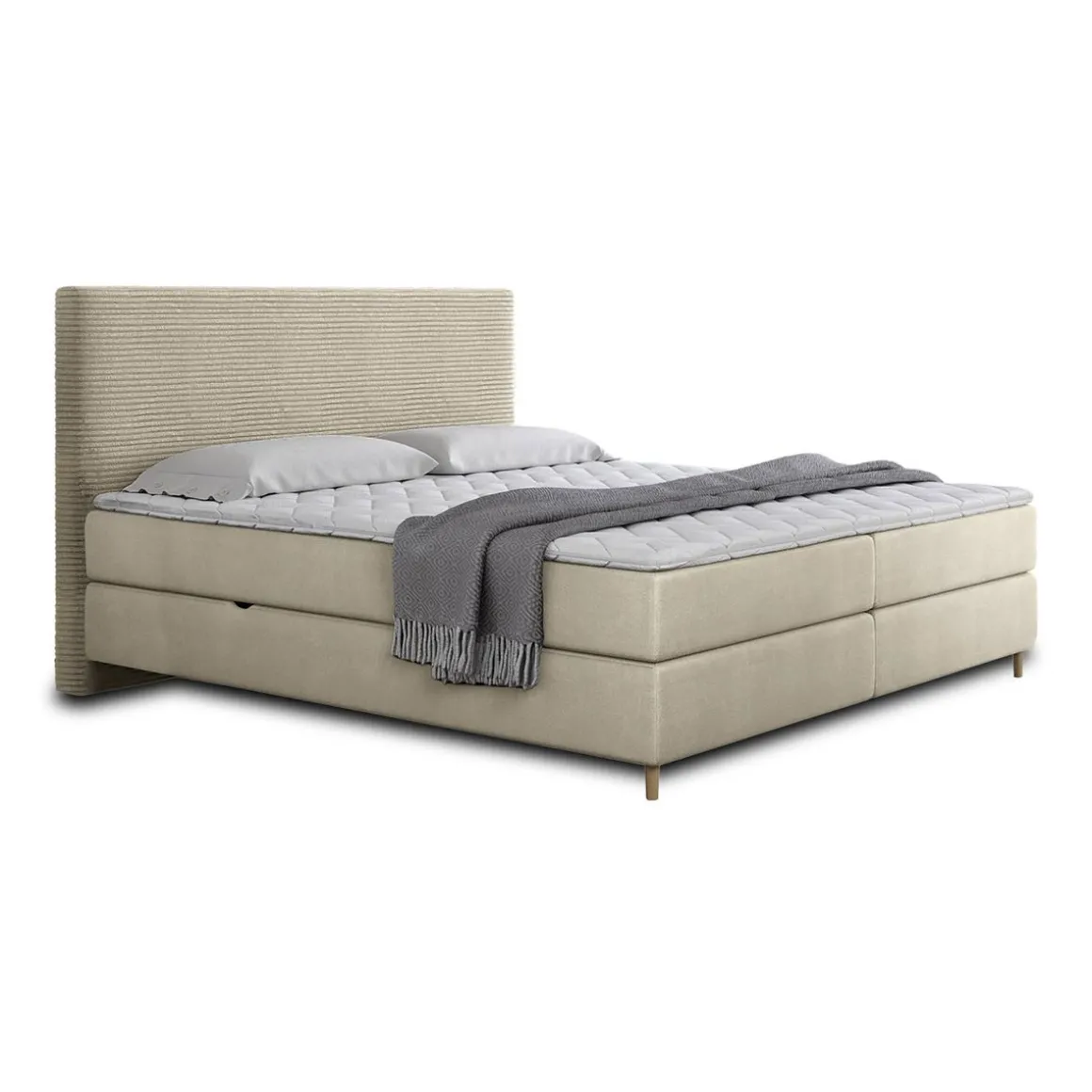 Rafaela - lit boxspring - 160x200 - coffres et surmatelas inclus - en velours