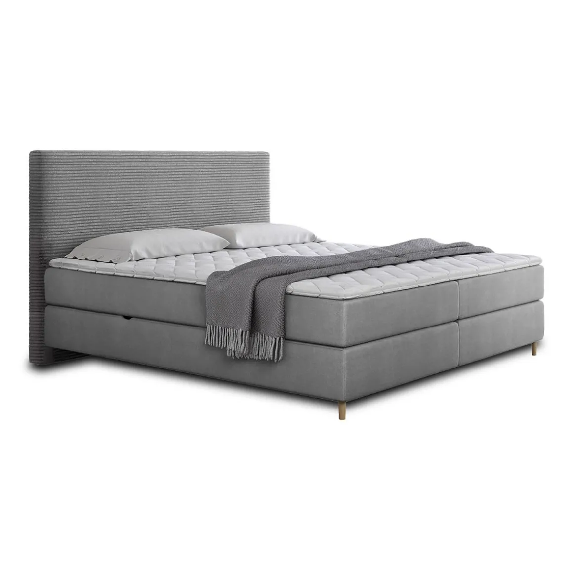 Rafaela - lit boxspring - 160x200 - coffres et surmatelas inclus - en velours