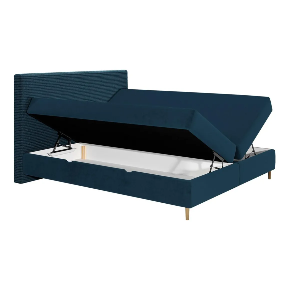 Rafaela - lit boxspring - 160x200 - coffres et surmatelas inclus - en velours