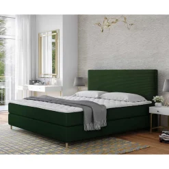 Rafaela - lit boxspring - 160x200 - coffres et surmatelas inclus - en velours