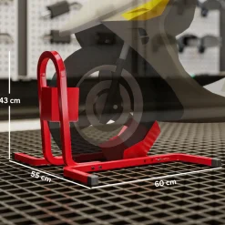 Rail de support universel pour moto - support béquille moto - bloque roue 17 à 21 pouces métal époxy