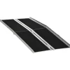 Rampe de fauteuil roulant rampe de chargement rampe d'accès antidérapante pliable avec bordures de sécurité max. 270 Kg dim. 183L x 73,5l cm alu. noir