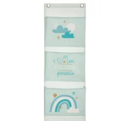 Rangement 3 Compartiments Enfant 55cm Bleu