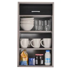 Rangement de cuisine à rideau coloris aluminium L40 cm - COOKING