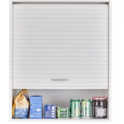 Rangement de cuisine à rideau coloris blanc L60 cm - COOKING