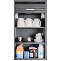 Rangement de cuisine à rideau coloris noir L40 cm - COOKING