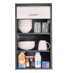 Rangement de cuisine à rideau coloris noir L40 cm - COOKING