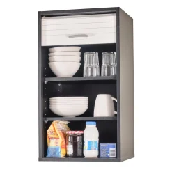 Rangement de cuisine à rideau coloris noir L40 cm - COOKING