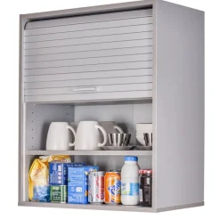 Rangement de cuisine à rideau coloris aluminium L60 cm - COOKING