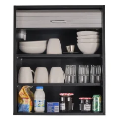 Rangement de cuisine à rideau coloris noir L60 cm - COOKING